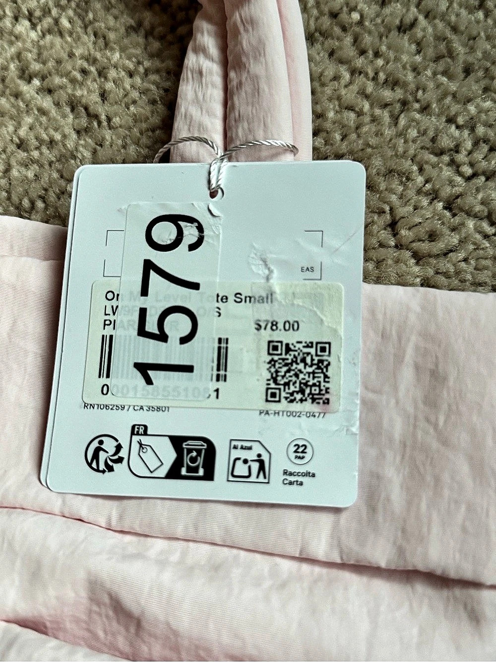 lululemon On My Level Tote Small *Puffy Tote in Pink NWT - Picture 3 of 4